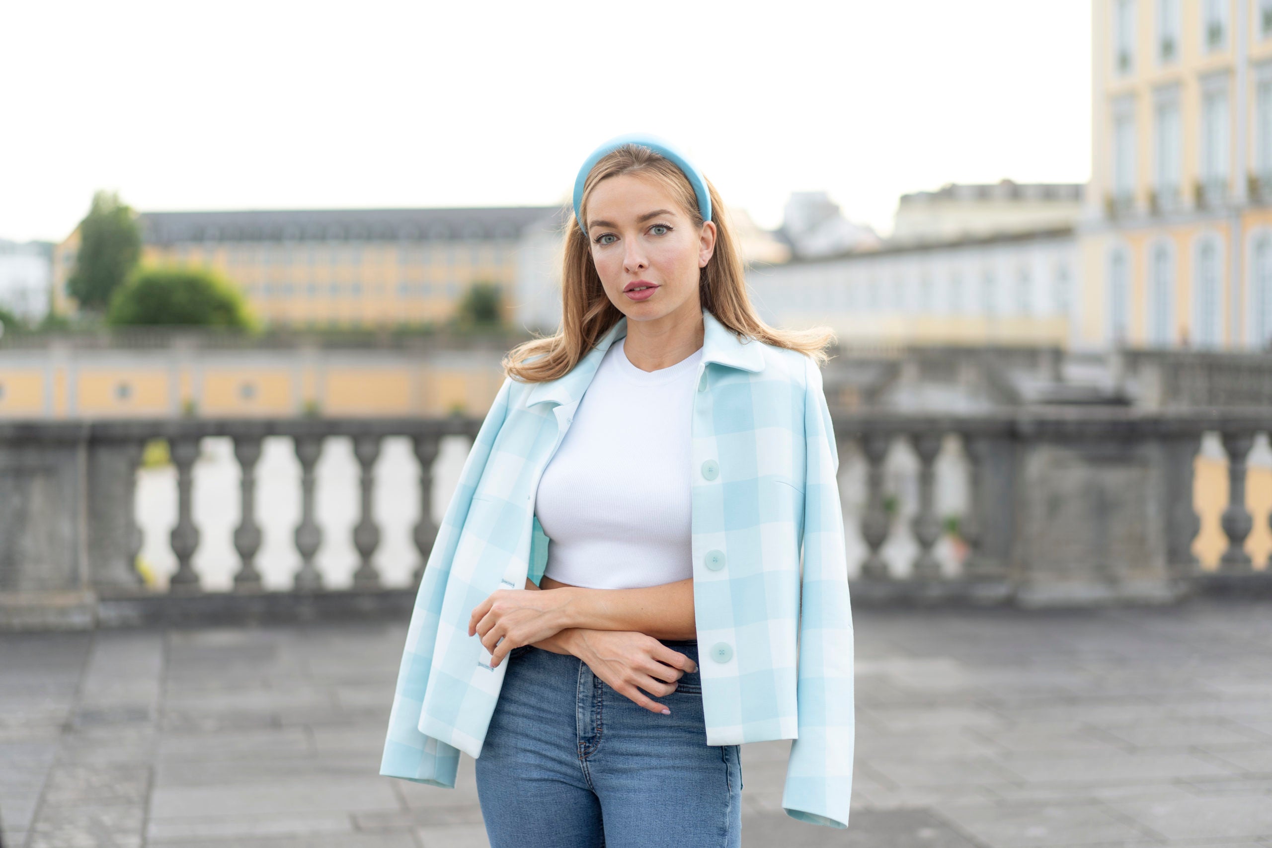 RIANI Women's short jacket, sky blue season 2025 