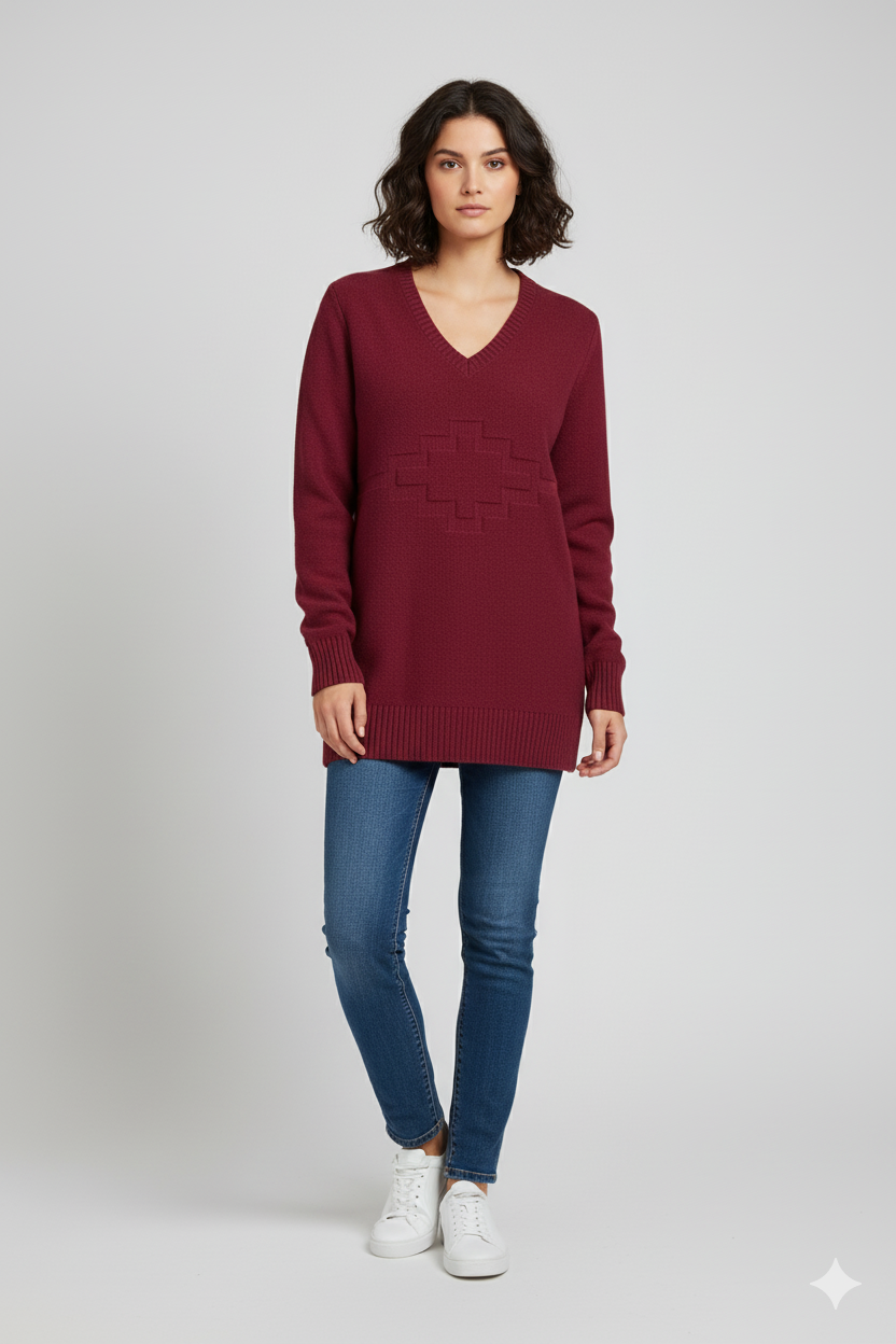 Дълга дамска плетена блуза Flip*Flop