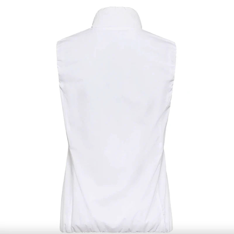 Golfino Windproof two-layer sports vest with sequins, white