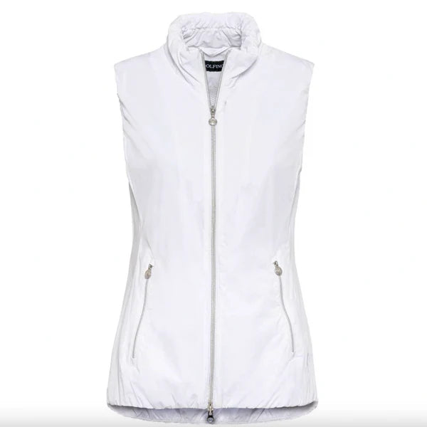 Golfino Windproof Two-Layer Sports Vest, White