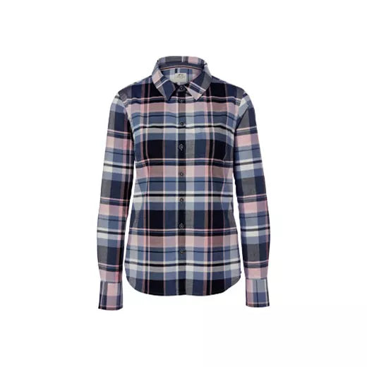 Women's cotton shirt, multi-colored check
