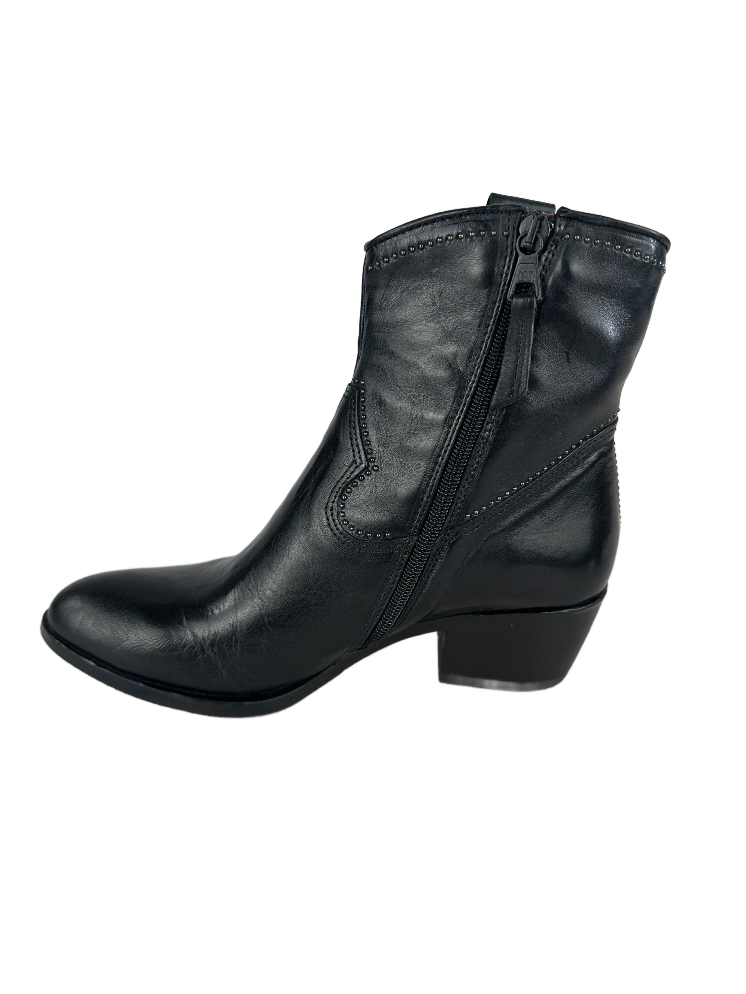 Women's genuine leather boots Mjus DENVER STUDS, black