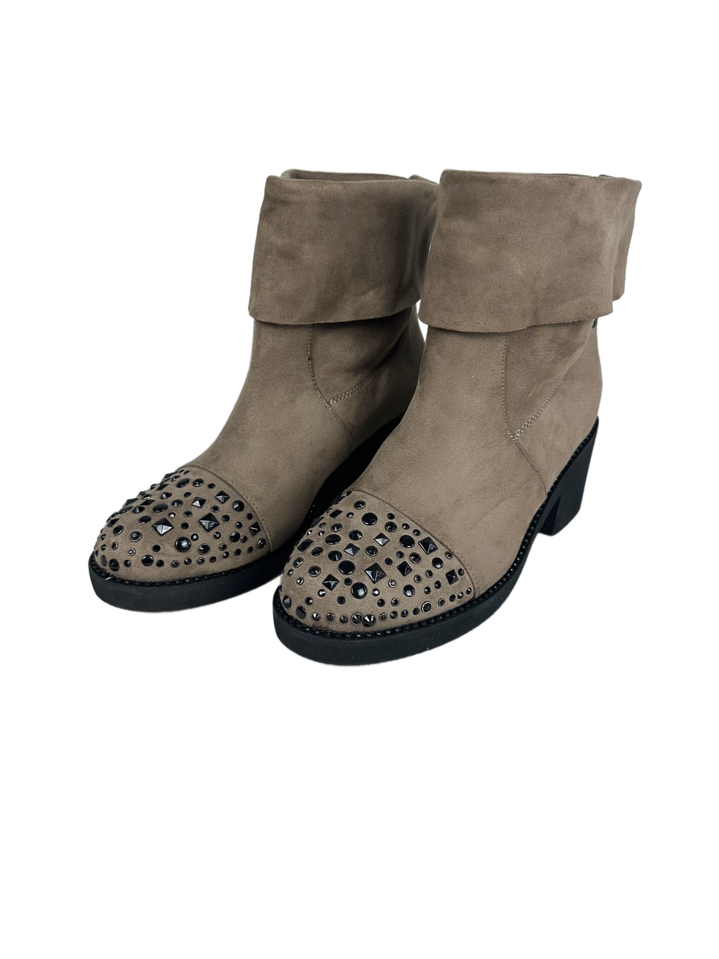 Braccialini women's suede boots, brown