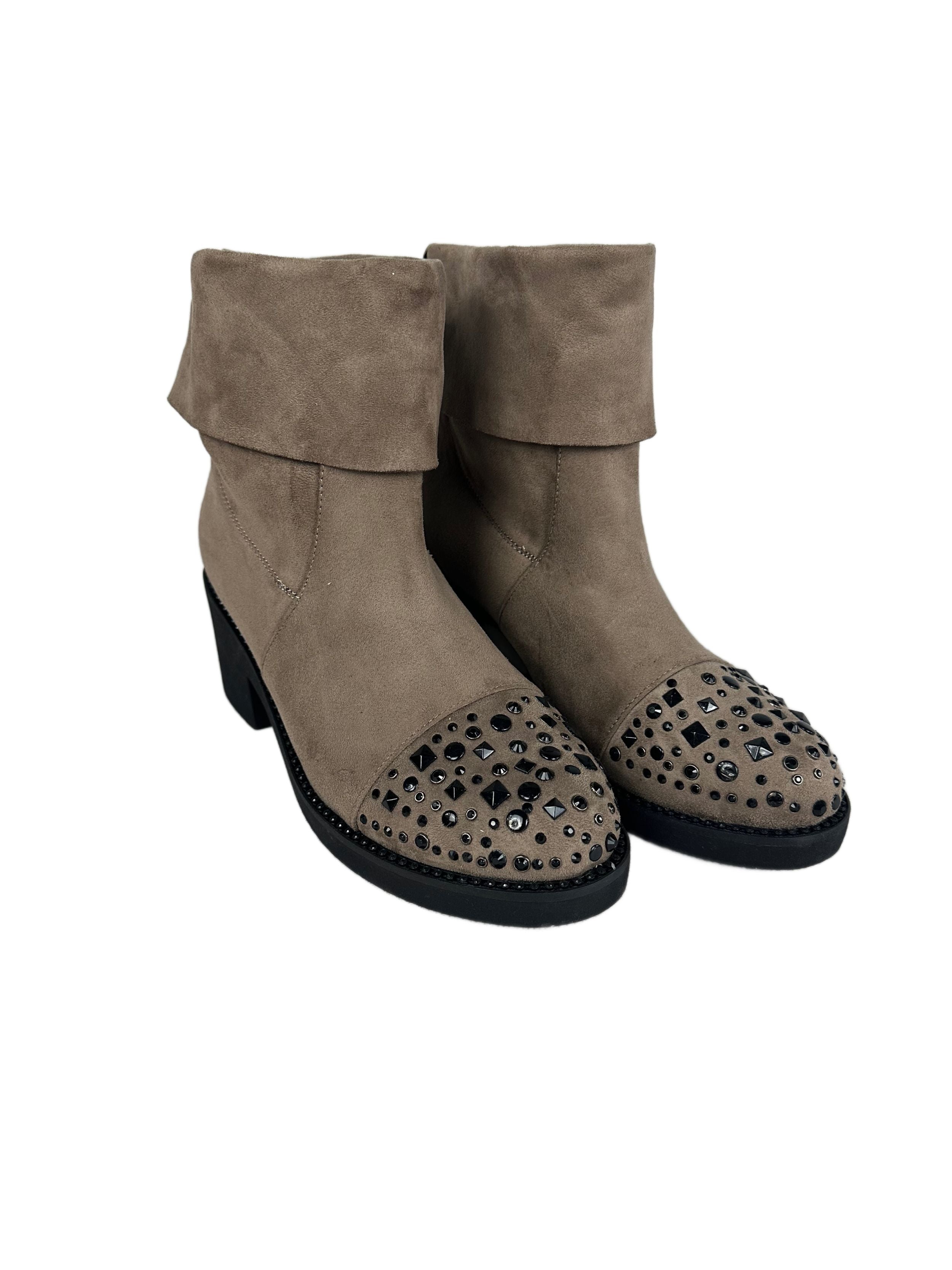 Braccialini women's suede boots, brown