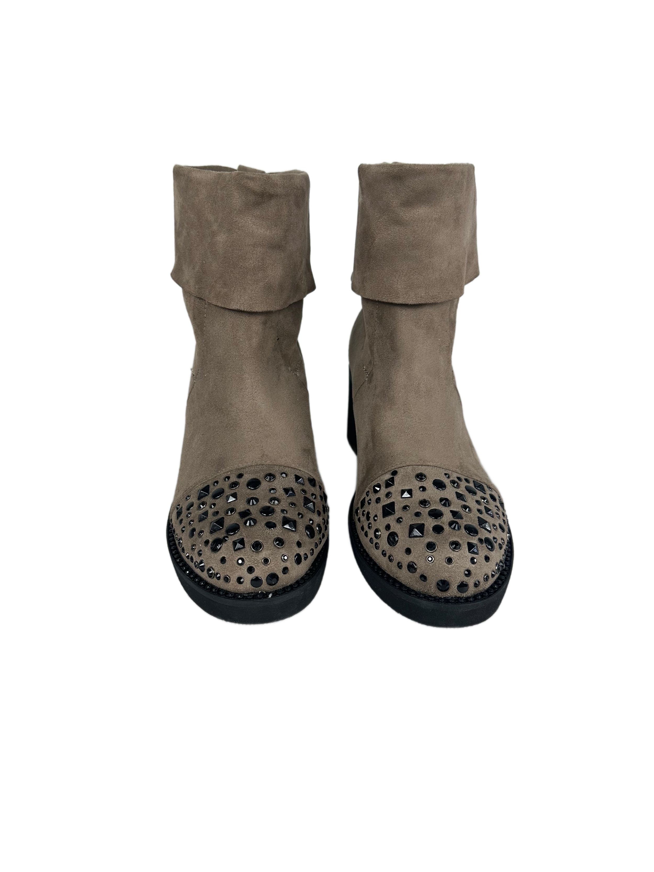 Braccialini women's suede boots, brown