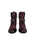 Women's genuine leather boots MJUS, purple