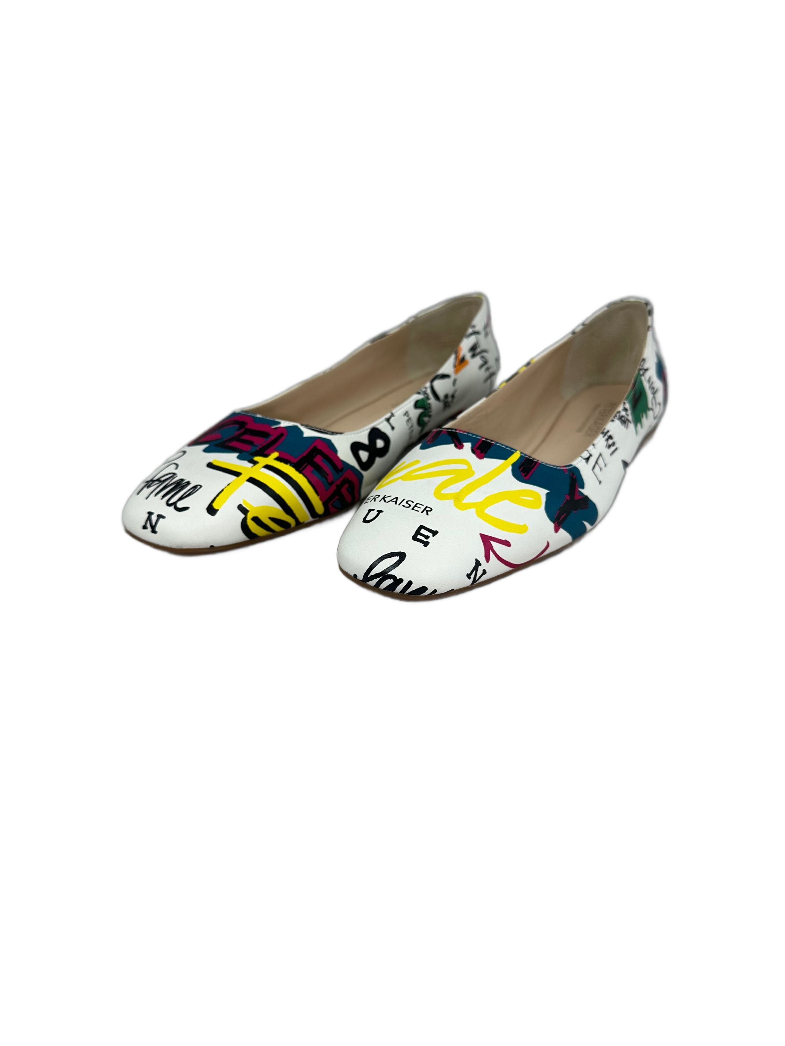 Peter Kaiser women's ballerinas with retro graffiti print