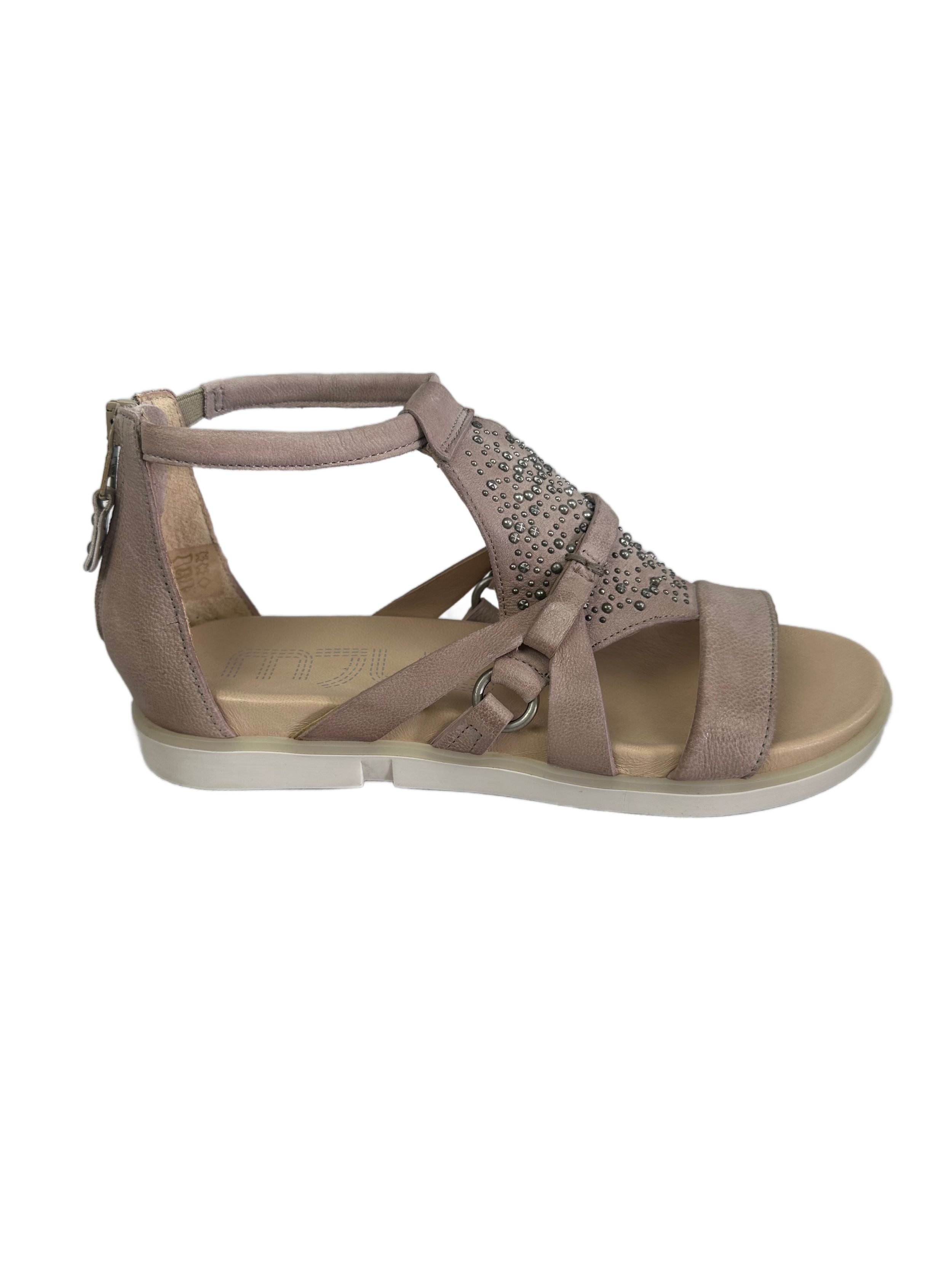 Women's genuine leather sandals MJUS, beige