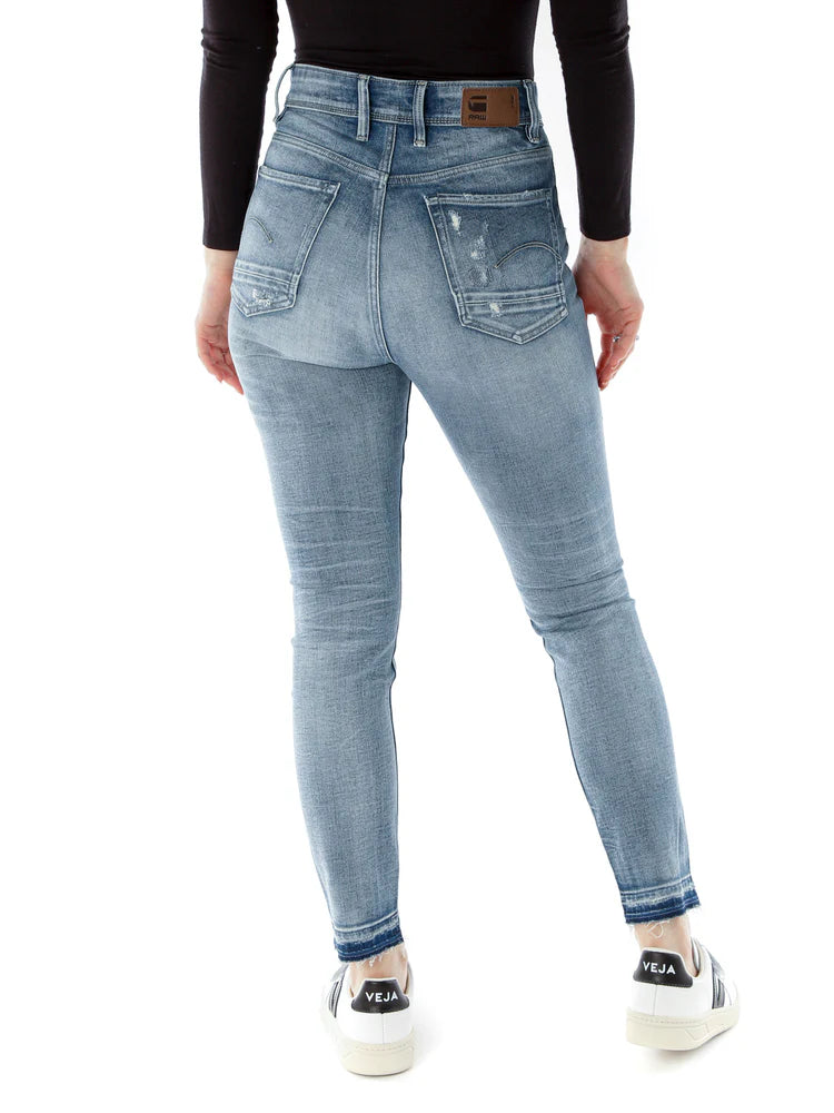 G-STAR Kafey Ultra High Skinny Ripped Ankle Jeans Women's jeans, blue