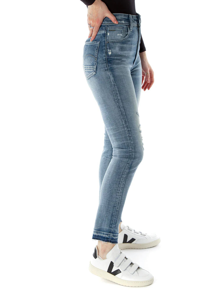 G-STAR Kafey Ultra High Skinny Ripped Ankle Jeans Women's jeans, blue