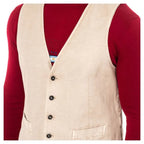 La Martina men's elegant knitted vest with adjustable belt