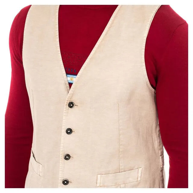 La Martina men's elegant knitted vest with adjustable belt