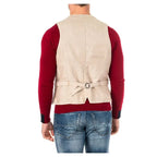 La Martina men's elegant knitted vest with adjustable belt
