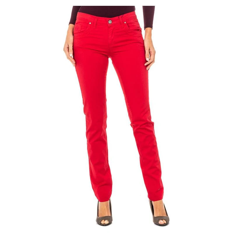 La Martina Women's cotton skinny pants, red