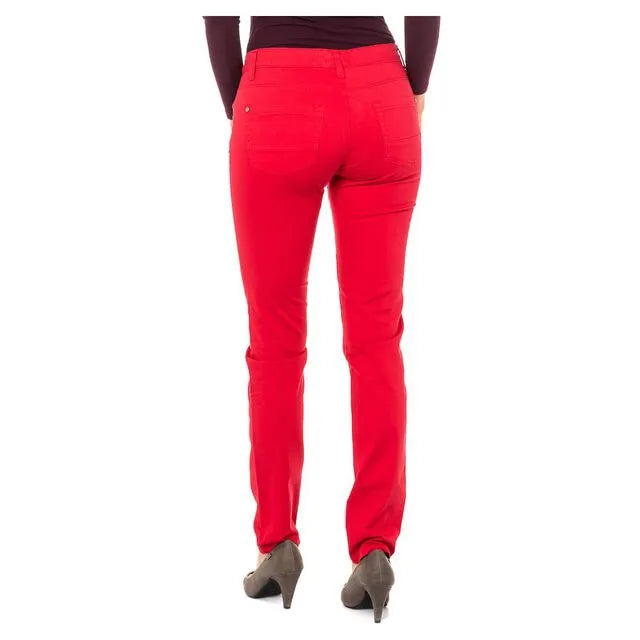 La Martina Women's cotton skinny pants, red