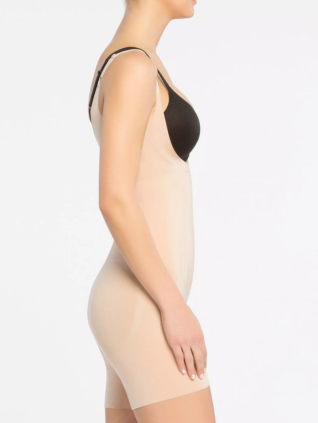 Дамско оформящо боди SPANX Two-Timing с отворен бюст, бежово
