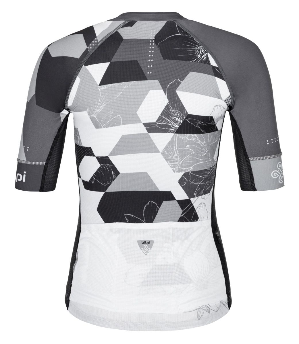 Kilpi Children's sports t-shirt with zipper, black and white