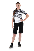 Kilpi Children's sports t-shirt with zipper, black and white