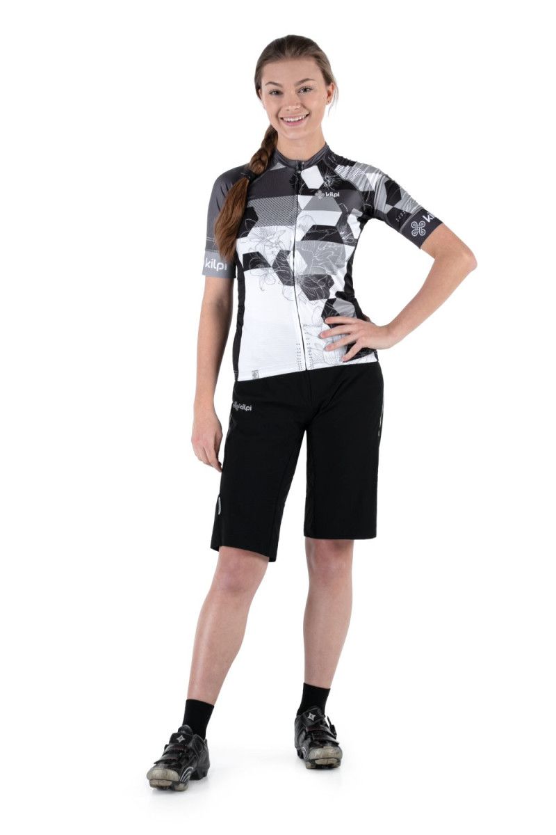 Kilpi Children's sports t-shirt with zipper, black and white