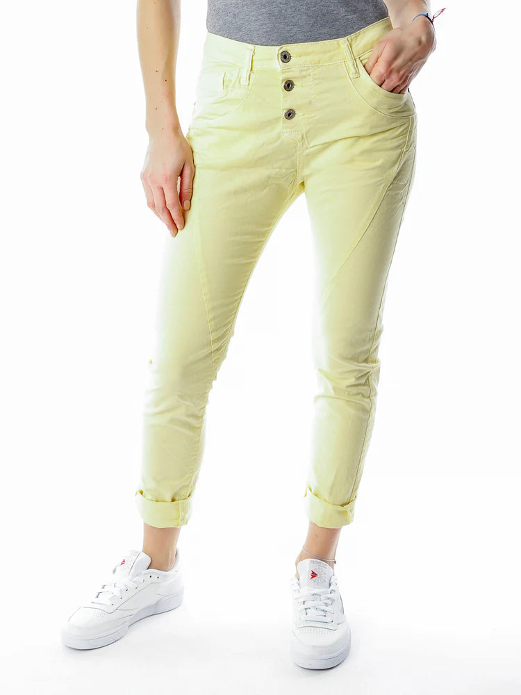 Women's cotton jeans Please, yellow