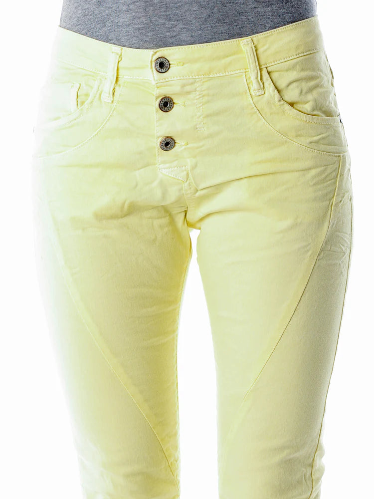 Women's cotton jeans Please, yellow