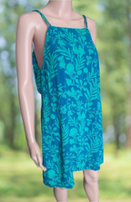 Khujo floral summer dress, blue-green