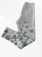 Children's elastic leggings with Replay applique, gray 