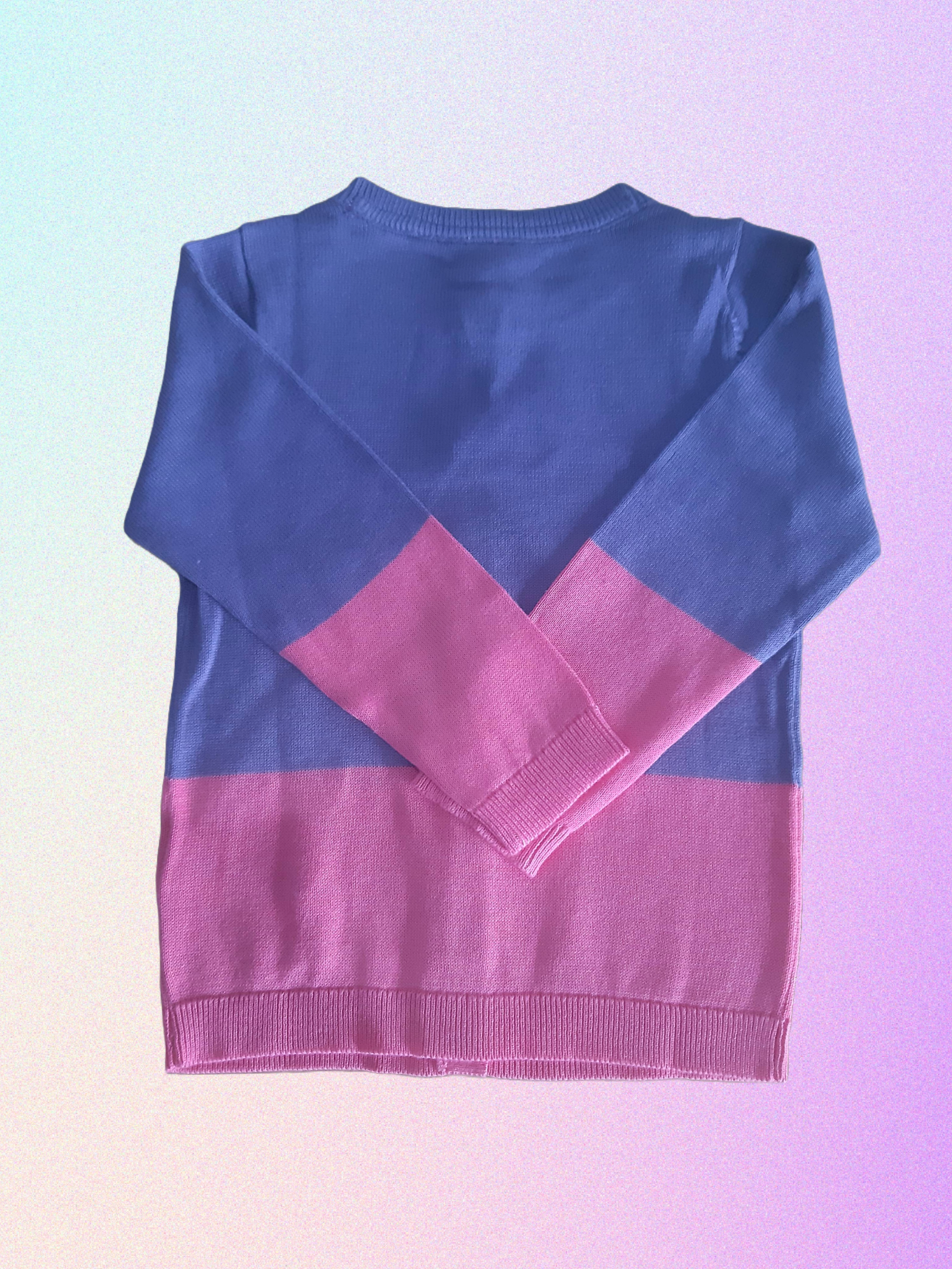 Children's vest with beautiful embroidery, blue 