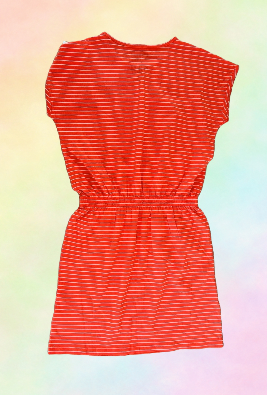 Children's sleeveless cotton dress, orange 