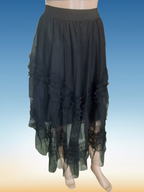 Women's elegant black tulle skirt, black