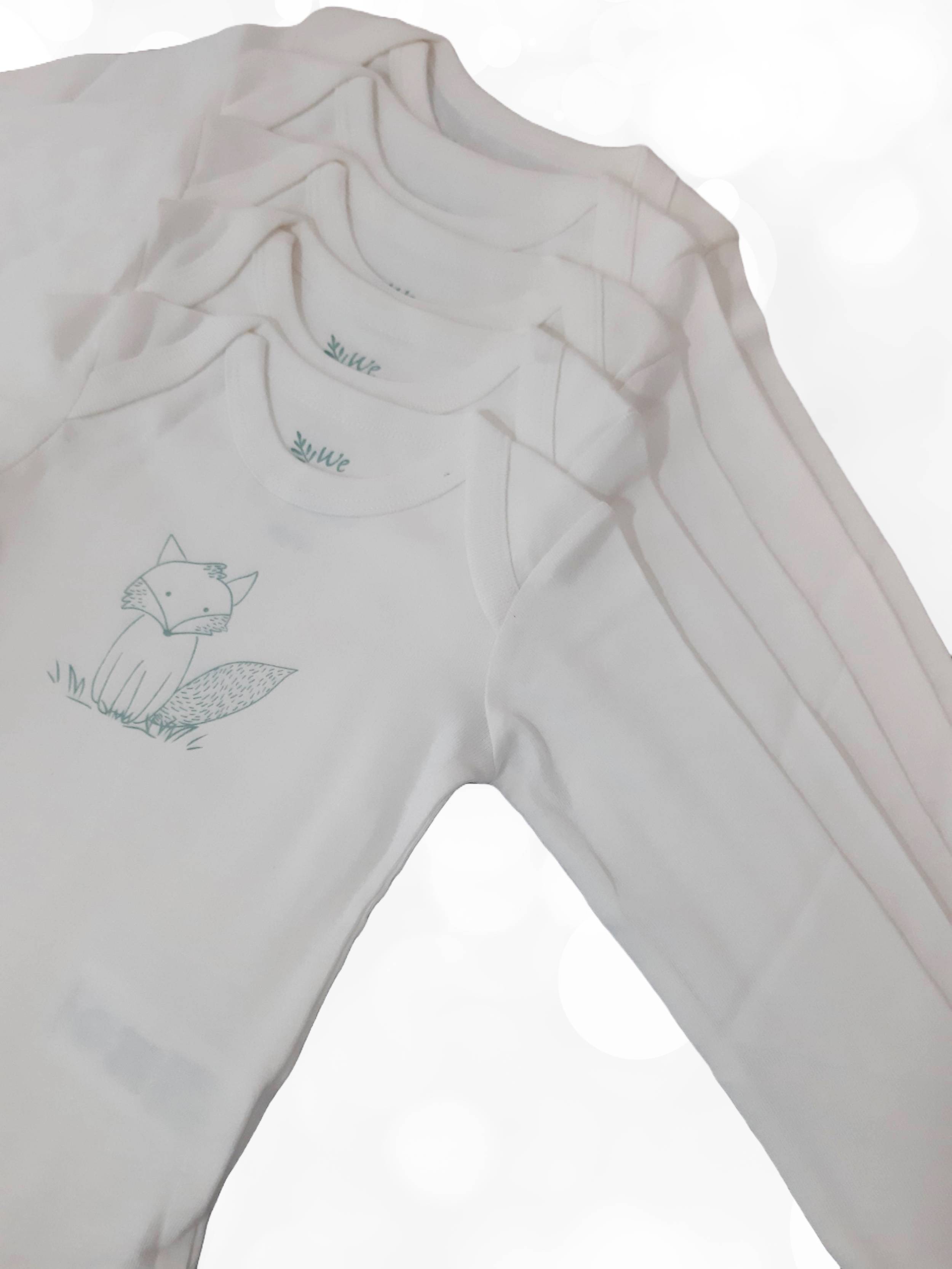 Set of 2 children's long-sleeved T-shirts, blue 