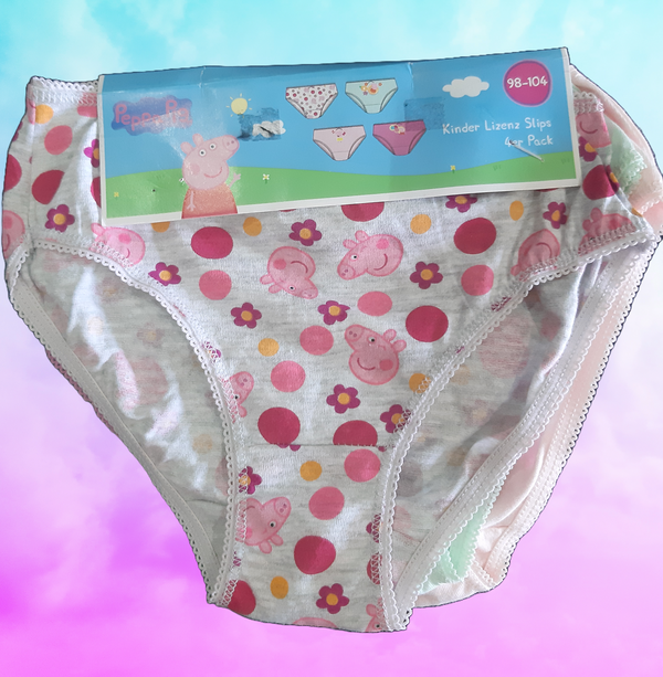 Pepa Pig Set of children's panties for girls 4 pieces, multi-colored 