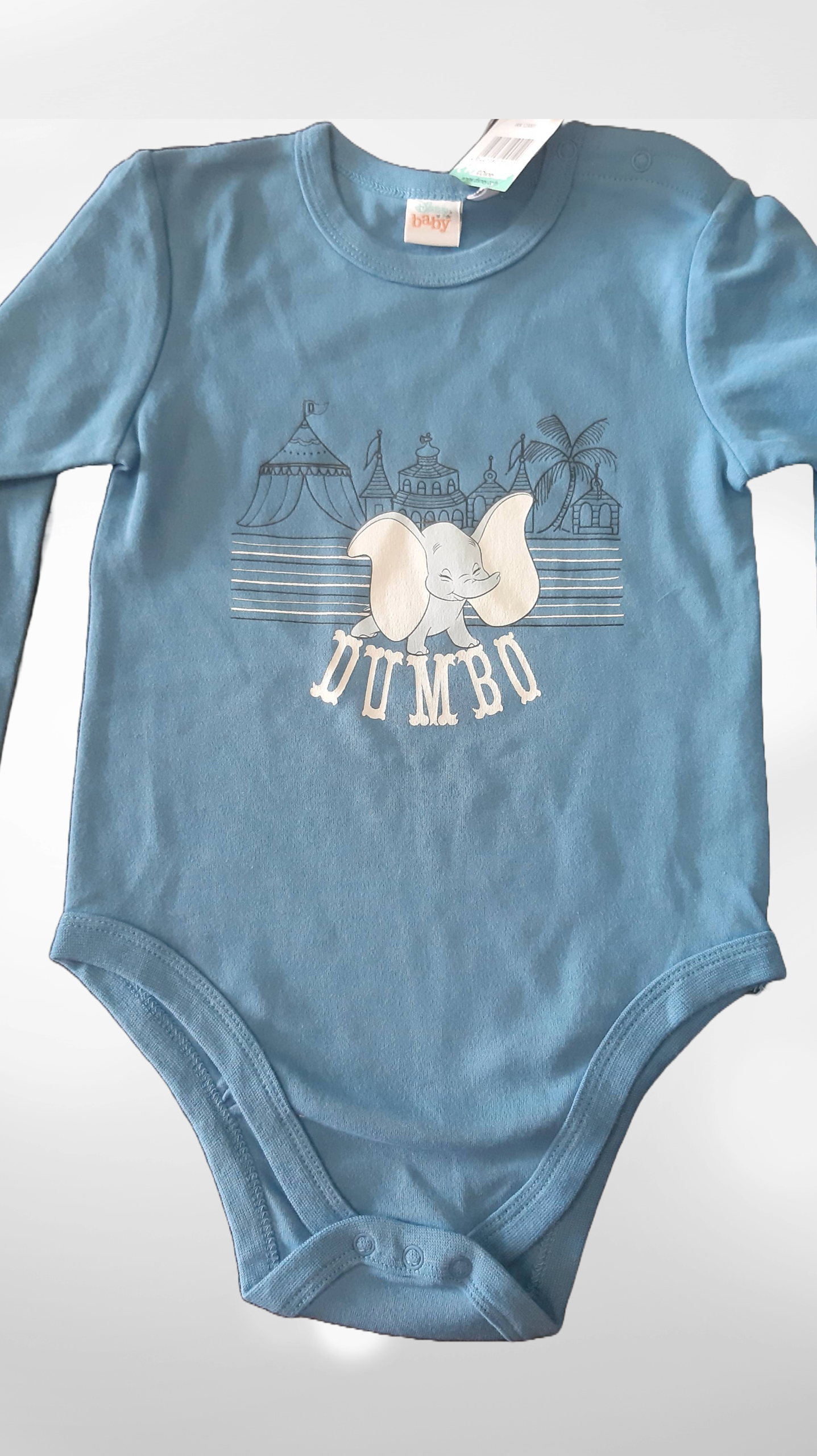 Disney Baby 2 бр. Детски памучни бодита, синьо и бяло