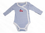 Set of 2 children's long-sleeved T-shirts, blue 