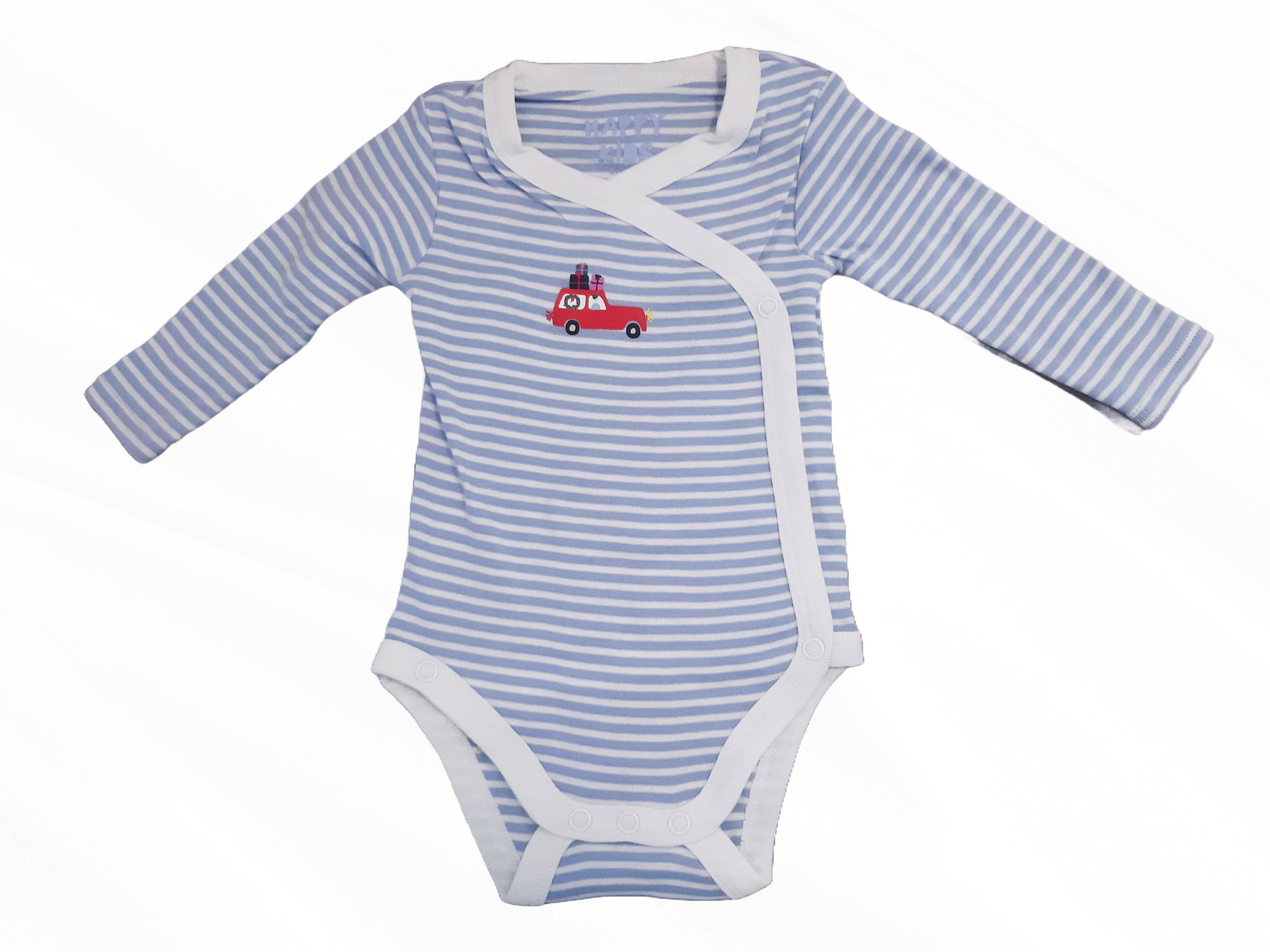 Set of 2 children's long-sleeved T-shirts, blue 