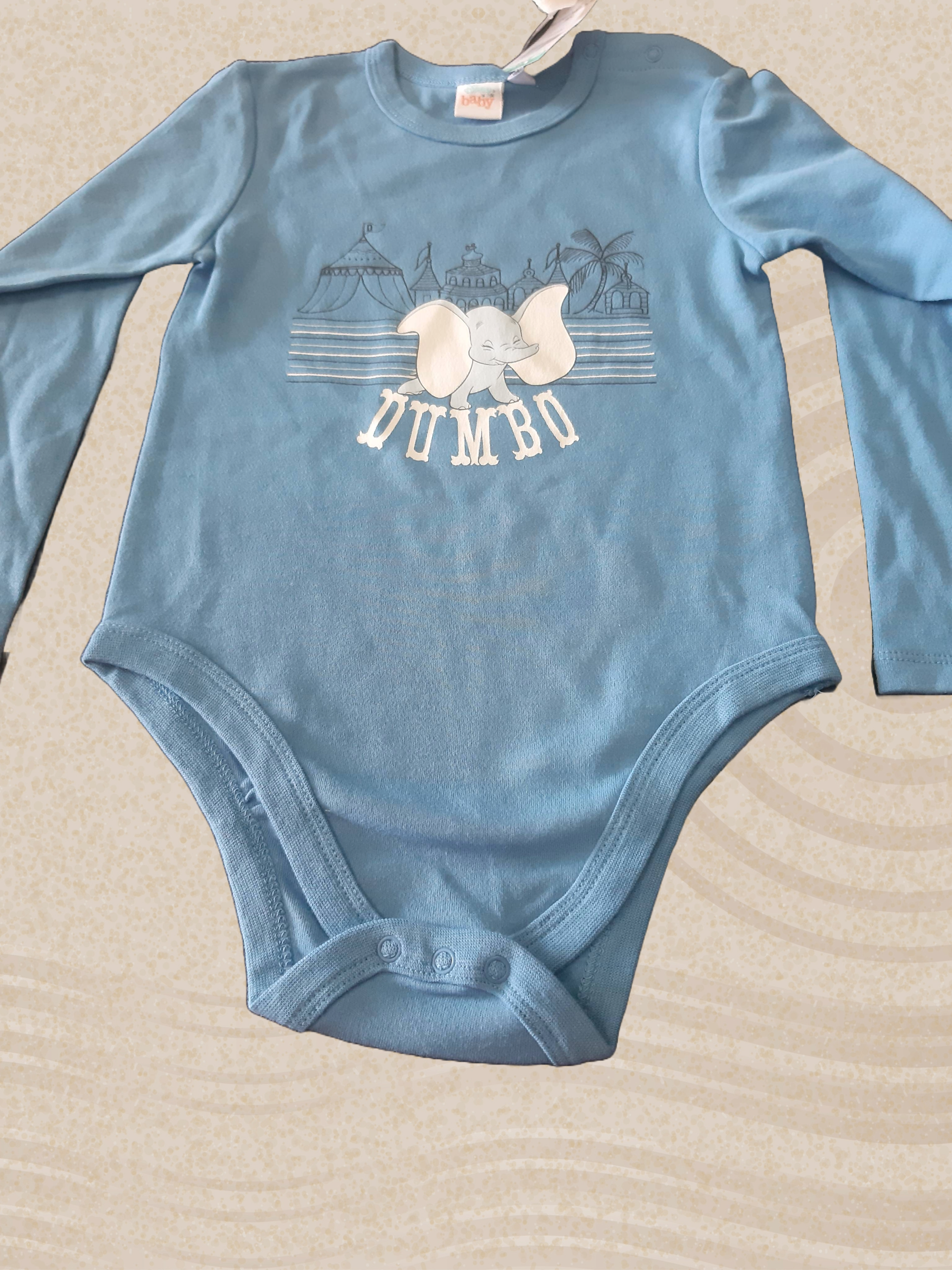 Disney Baby 2 бр. Детски памучни бодита, синьо и бяло