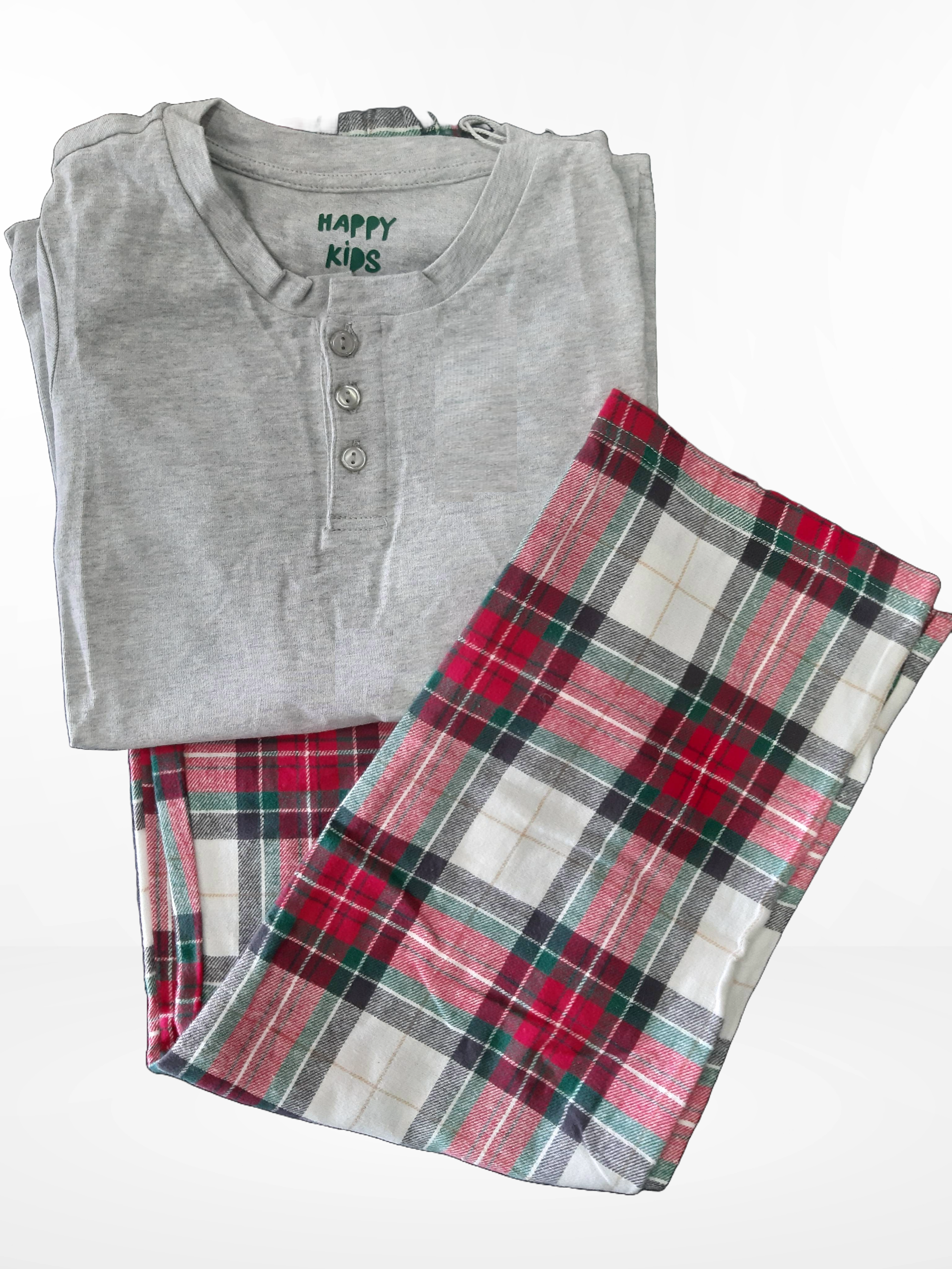 Children's cotton pajamas for boys, gray/multicolored