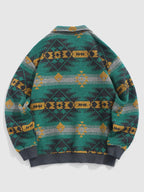 ZAFUL Мъжки зимен пуловер с етно мотиви