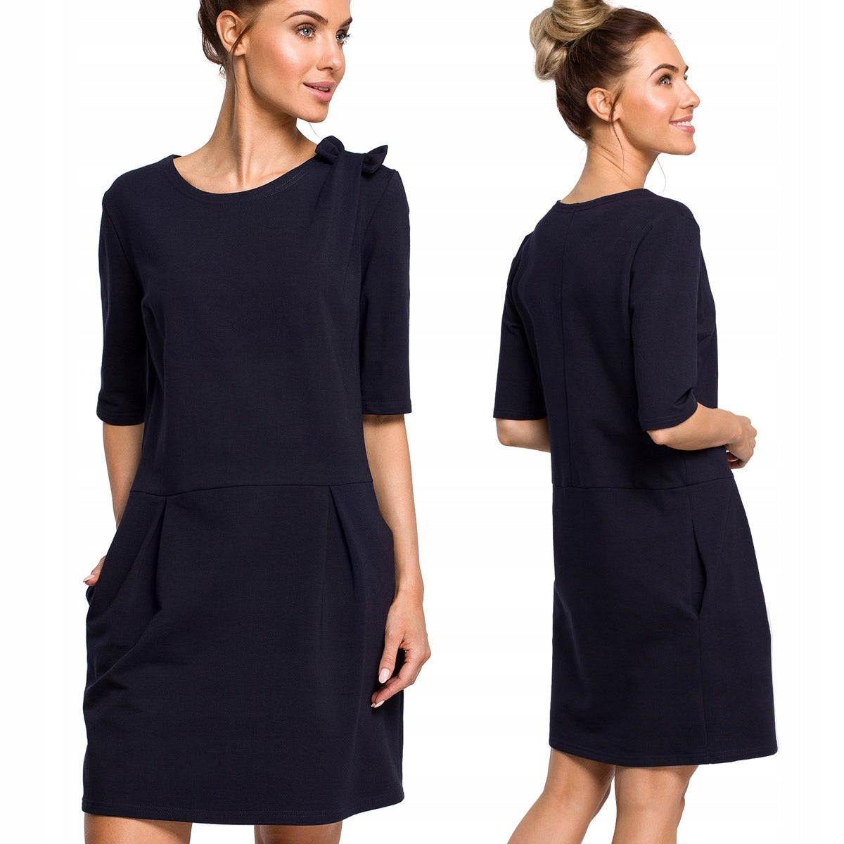 Made of Emotions Women's knitted cotton dress, blue