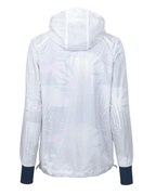 Дамско спортно ветроустойчиво яке с качулка, бяло