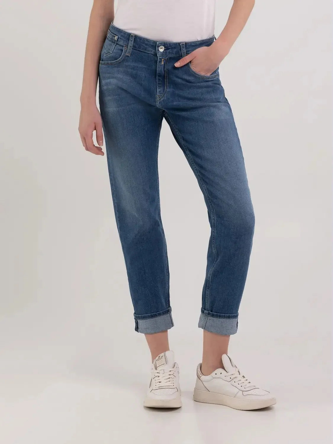 Women's jeans Replay Marty Slim Boyfit, dark blue