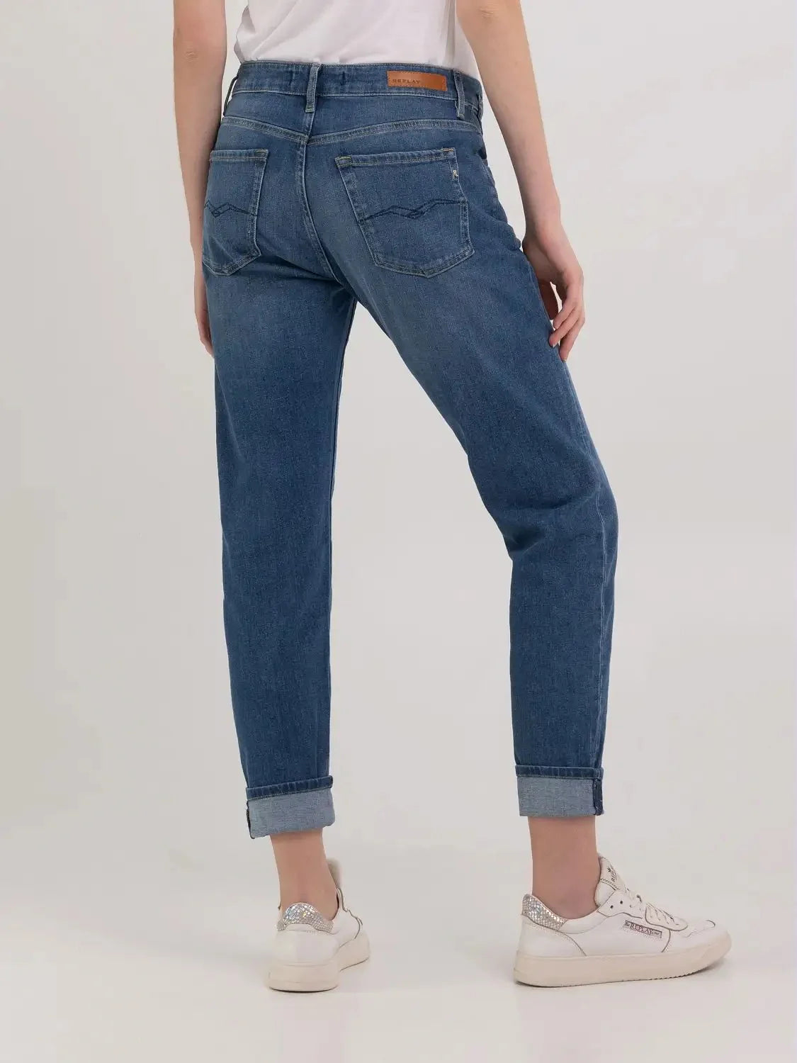 Women's jeans Replay Marty Slim Boyfit, dark blue
