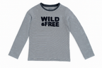 Set of 2 children's long-sleeved T-shirts, blue 