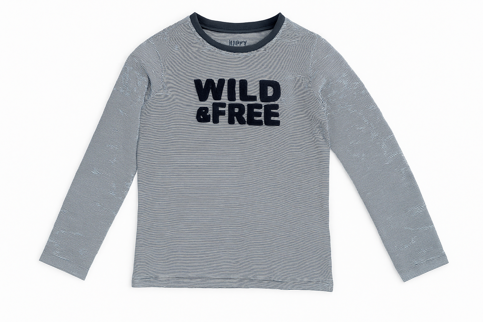 Set of 2 children's long-sleeved T-shirts, blue 