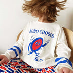 Children's cotton blouse Bobo Choses, white with print