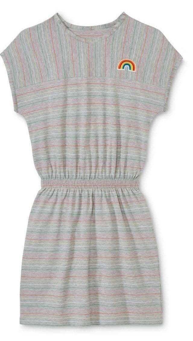 Children's cotton dress, gray 