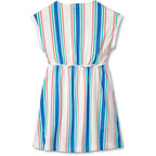 Children's cotton dress, white-striped 