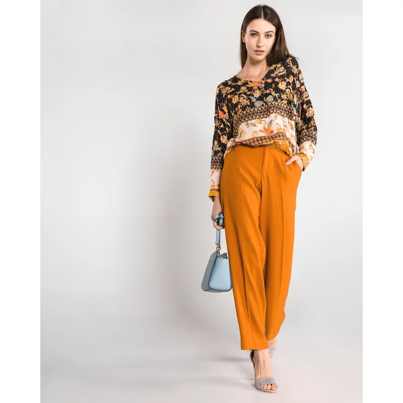 DESIGUAL Дамска елегантна блуза 7/8 ръкав, разноцветна