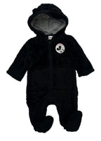 Disney Baby Children's plush jumpsuit with Mickey Mouse print, black