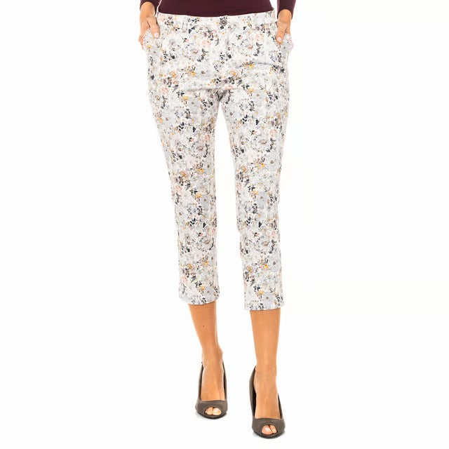 La Martina Women's 7/8 cotton pants with print